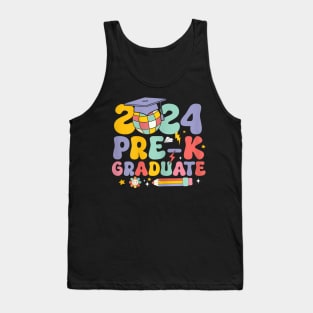 Groovy Preschool Graduation 2024 Pre-K Graduate For Girls Tank Top